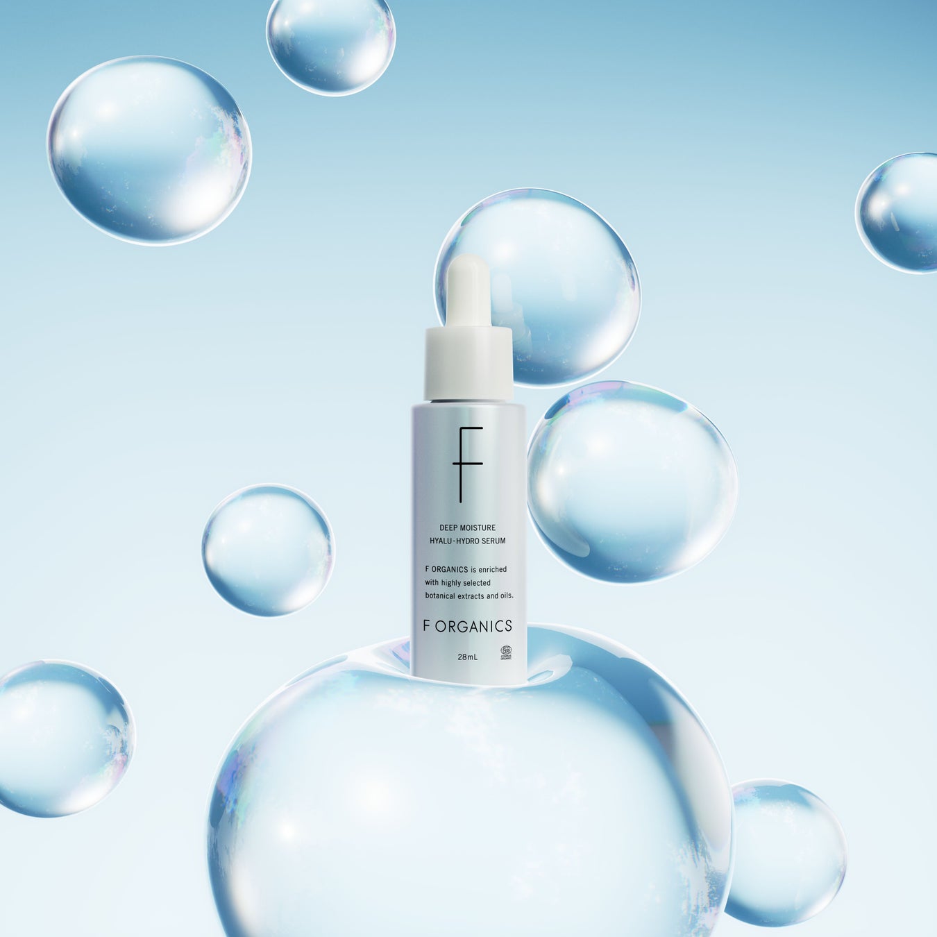 【F ORGANICS（エッフェオーガニック）】人気のディープモイスチャーシリーズに新・美容液が誕生！ふっくら満たし、ハリツヤ肌へ導く美容水ベースの満ちハリ美容液＜1月8日(木)発売＞