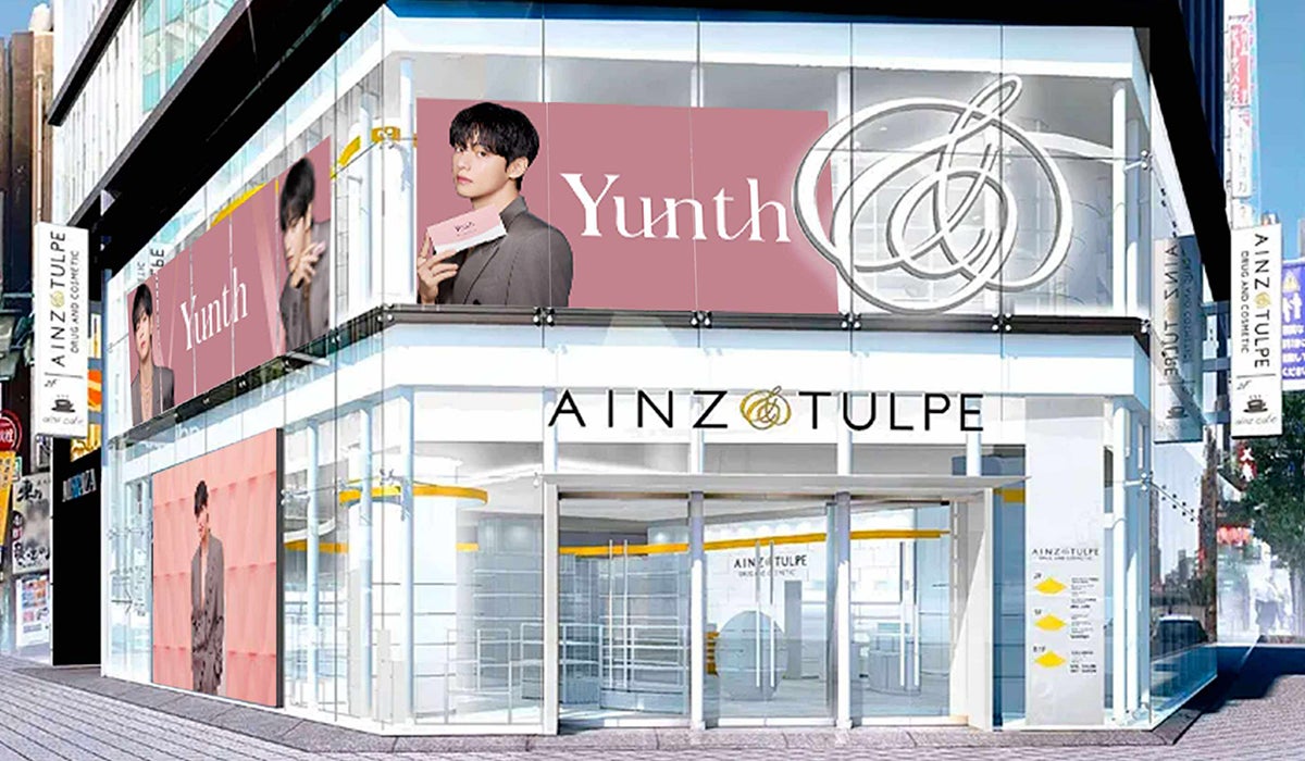 BTS・Vさん大型ビジュアルがアインズ＆トルペ新宿東口店をジャック！「Yunth」ポップアップストア　12月26日より期間限定オープン。大好評の『限定セット』が数量限定で復活