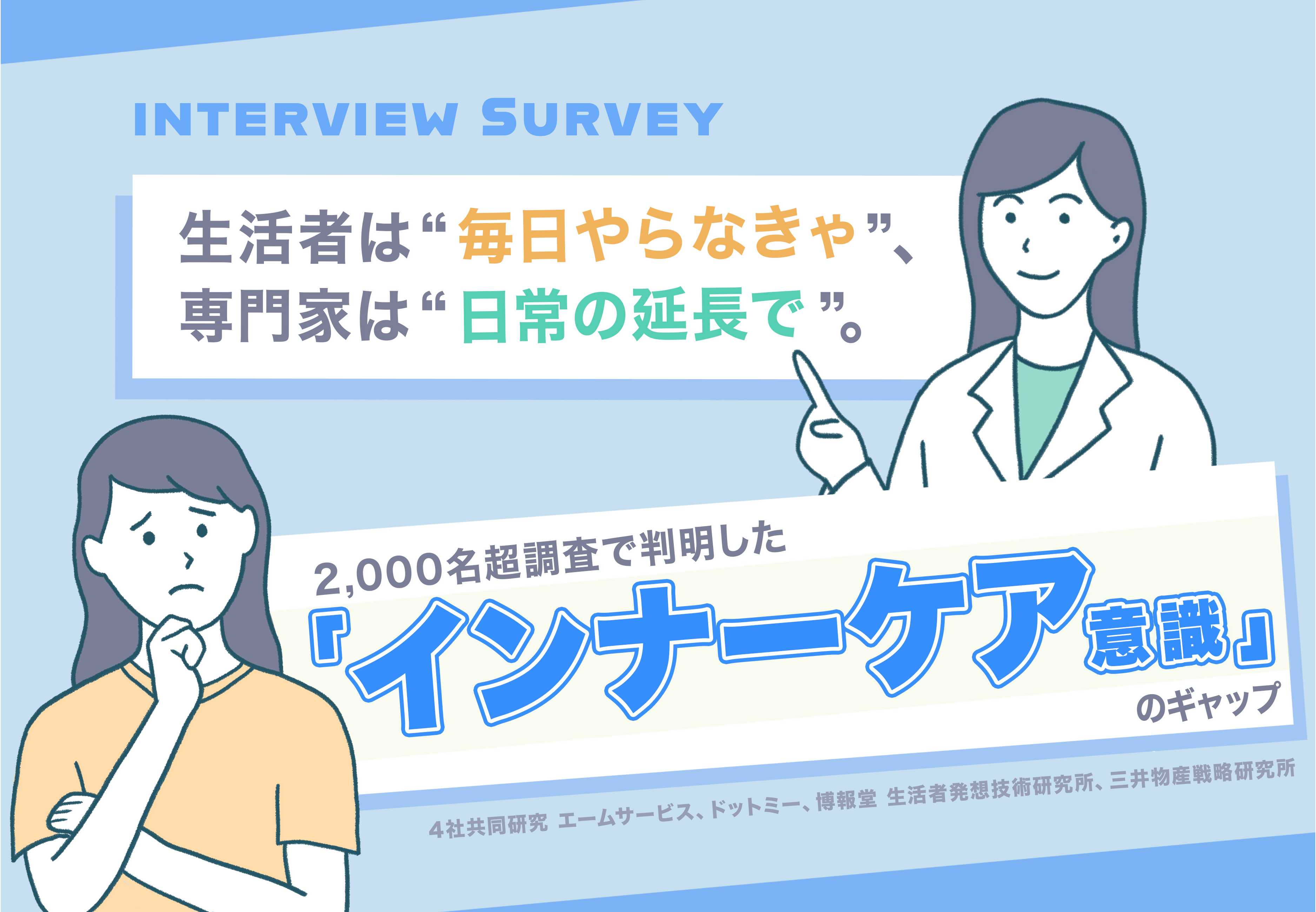 生活者は”毎日やらなきゃ”、専門家は”日常の延長で”。2,000名超調査で判明した「インナーケア意識」のギャップ