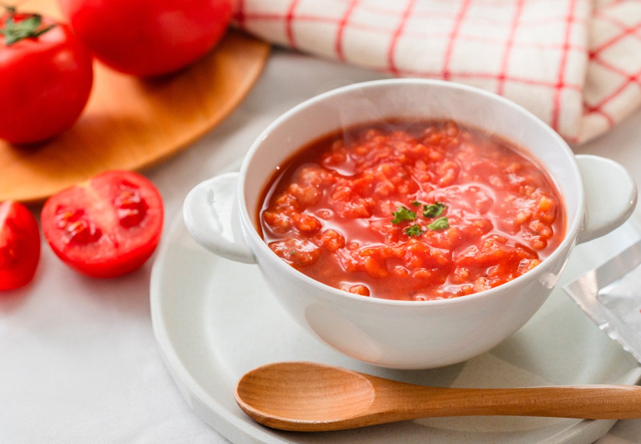 FUJIMI パーソナライズプロテインから“食べる”スープが新登場！2種のトマトの旨みが溶け込んだ、リゾット仕立ての「濃厚トマト風味」が数量限定で発売