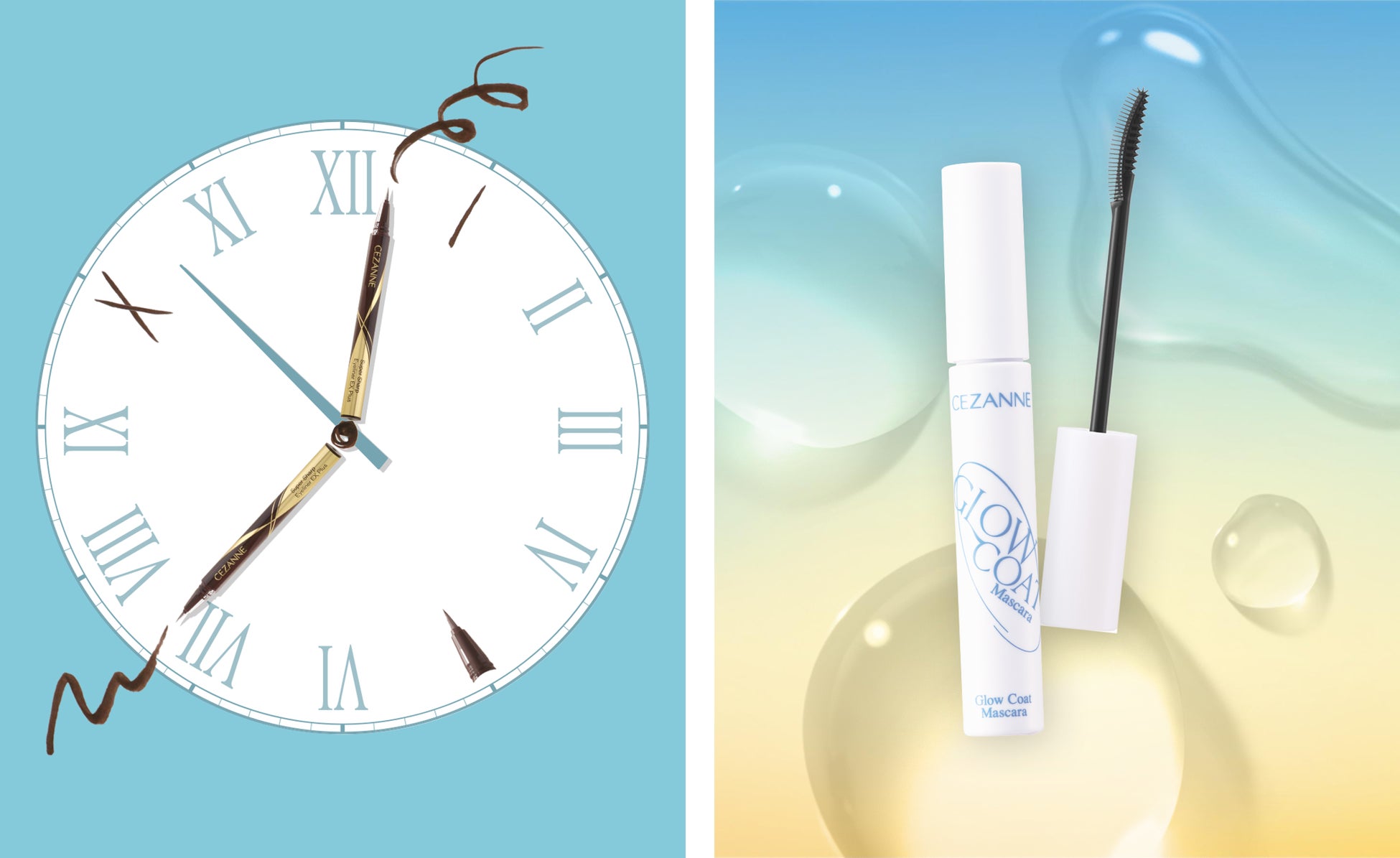 セザンヌのロングセラー 極細&高発色の毛筆アイライナーが発色アップでリニューアル！ 濡れツヤコーティングマスカラから新色登場