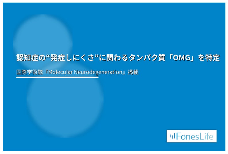 認知症の“発症しにくさ”に関わるタンパク質「OMG」を特定 ― 国際学術誌掲載