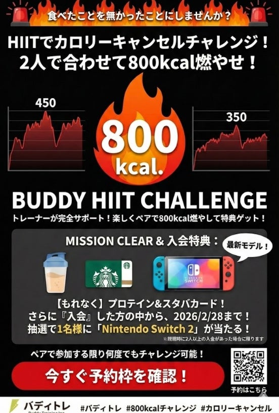 【祝・令和の虎ALL達成！】バディトレ・恵比寿店・本郷3丁目店・戸越店の3店舗で(Switch2キャンペーン)を同時開催！