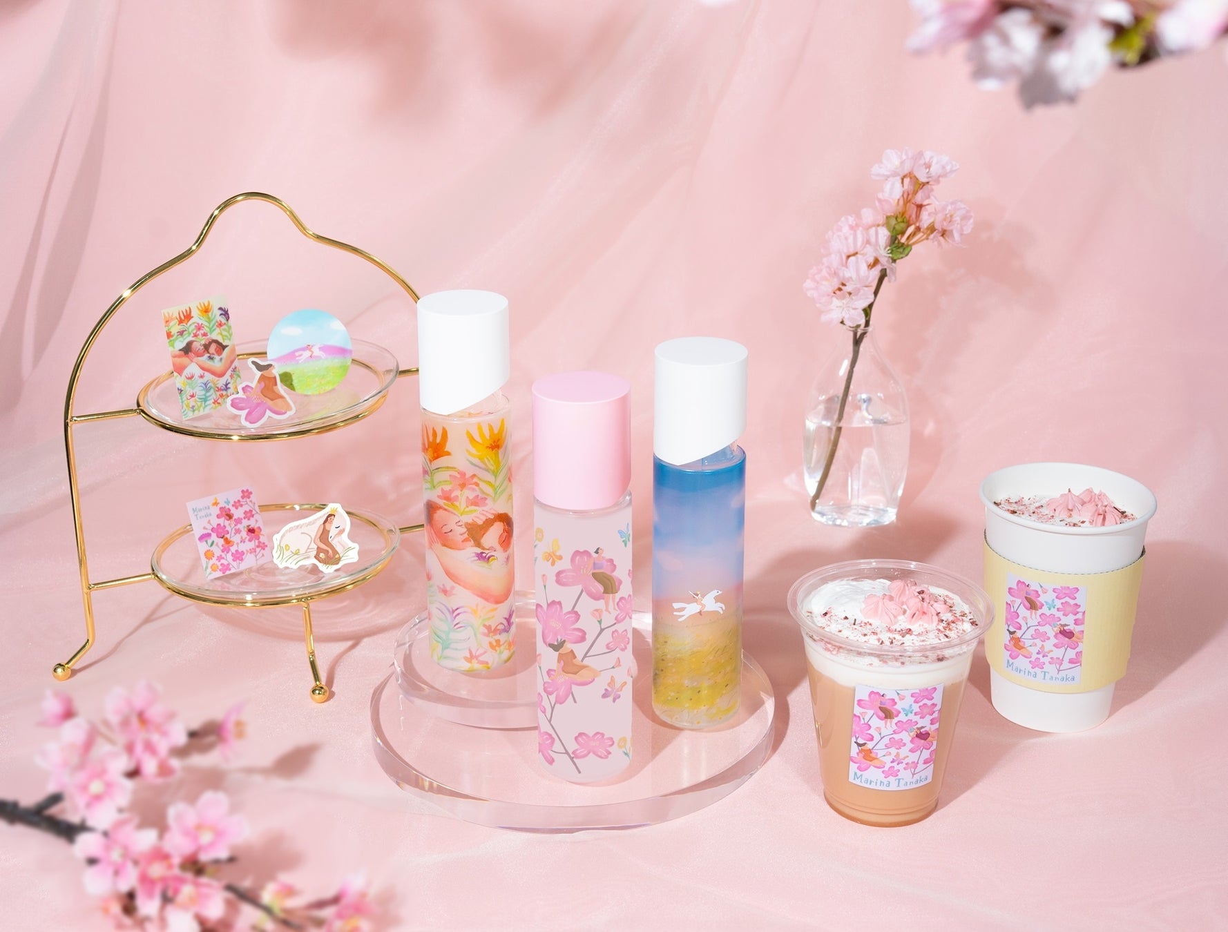 『SKINCARE LOUNGE BY ORBIS』にて、「SAKURA ART EVENT」第一弾が2月20日(金)より開催！桜のアートが描かれた限定デザインボトルやオリジナルドリンクが登場