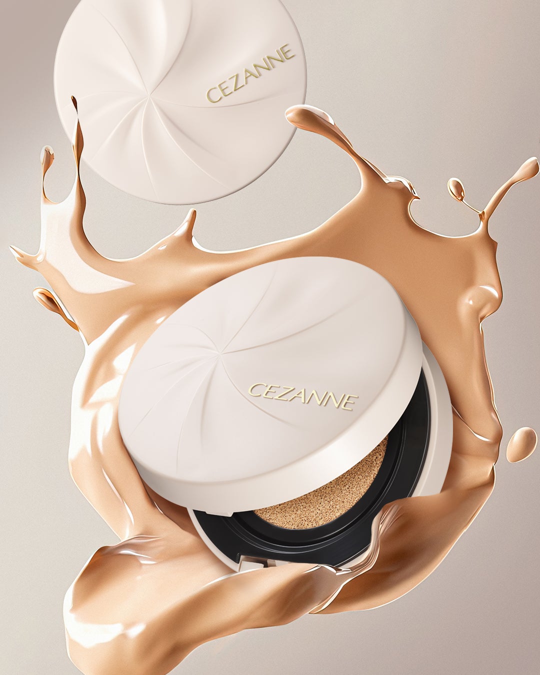 セザンヌからクッションファンデが新登場！ 薄膜カバーでつるんと艶肌が続く、美容液発想のファンデーション