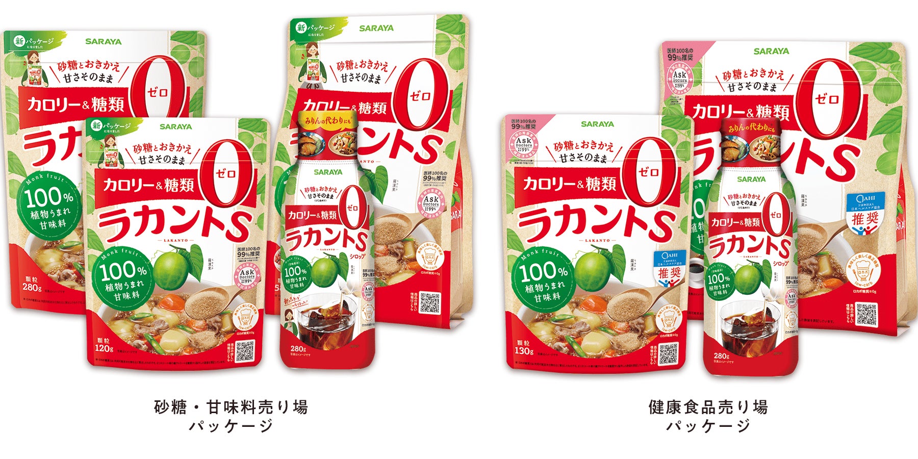お客様のお声をもとにパッケージを一新。植物うまれのカロリーゼロ甘味料「ラカントS」リニューアル発売