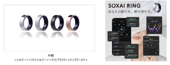 健康管理用スマートリングの新モデル「SOXAI RING 2」を発売