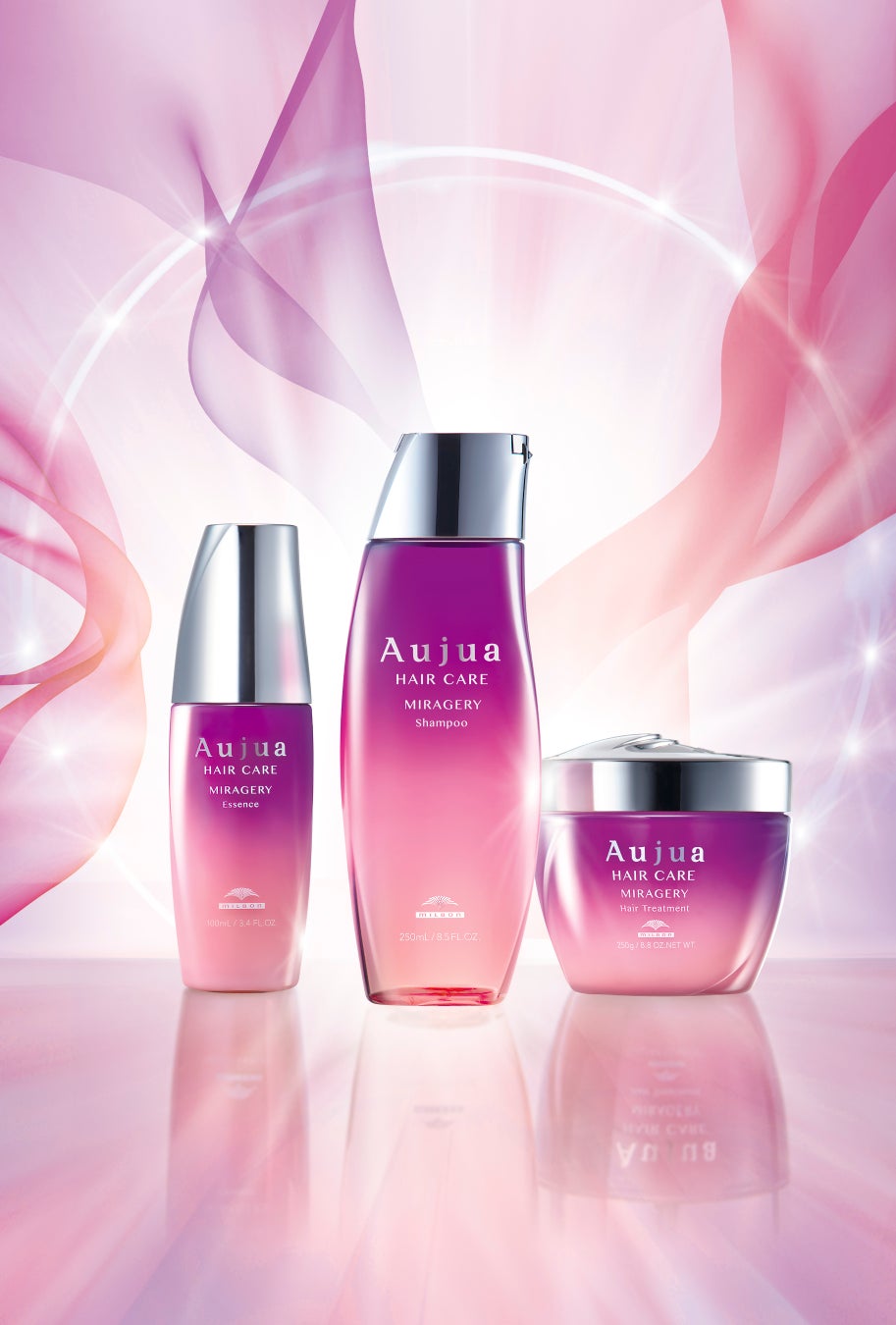 Aujuaより、髪1本1本をケアし、“美フォルム”ケア*テクノロジーで揺れるたび輝く髪へ『MIRAGERY（ミラジェリィ）』誕生