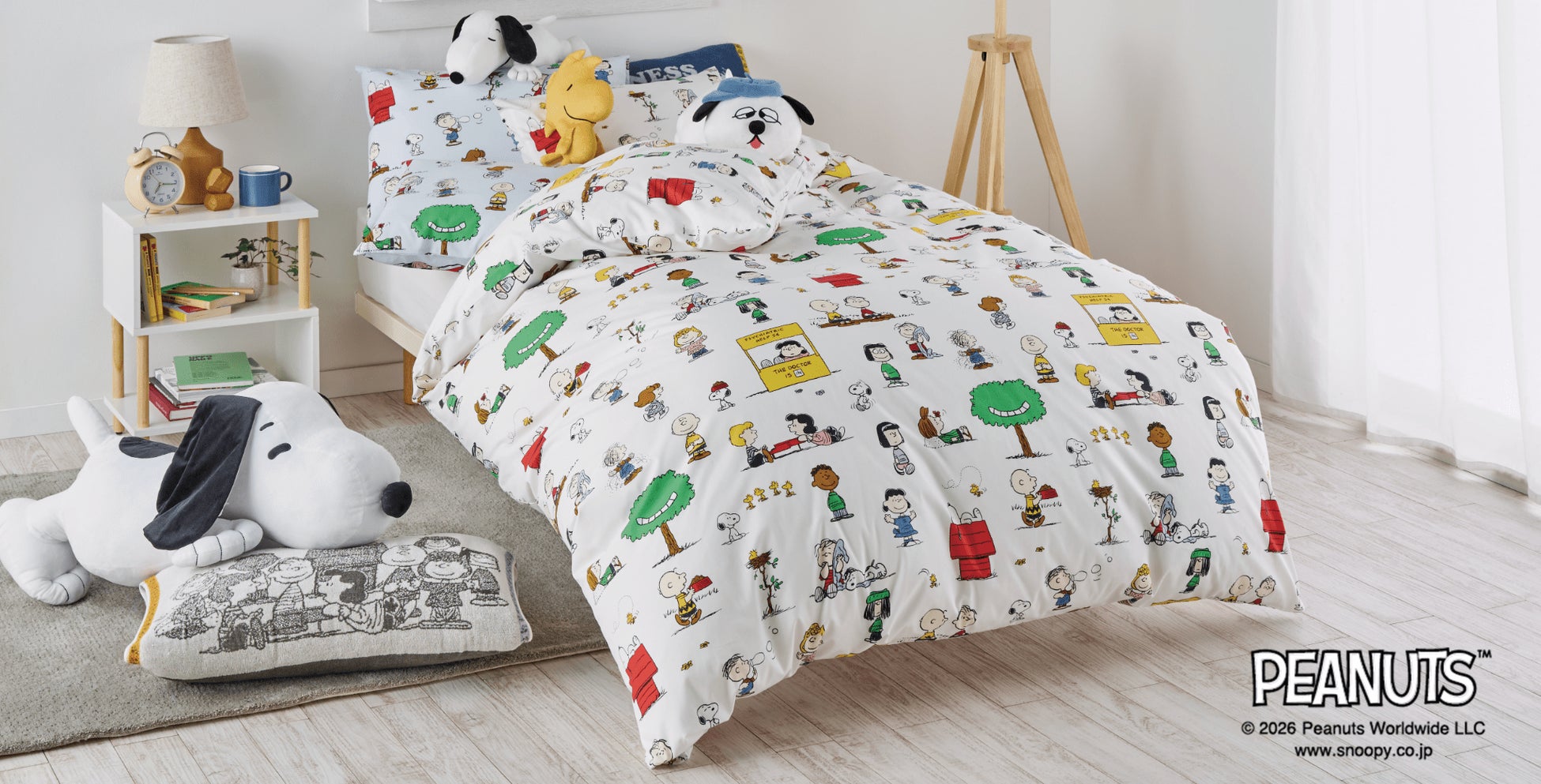 nishikawaが「スヌーピー 2026 スプリングキャンペーン」を開催！ペットボトルカバーやお弁当ポーチとしてマルチに使える「くっつき風呂敷タオル」をプレゼント