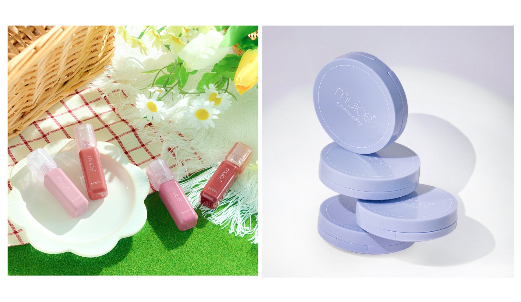 美容系動画クリエイター・かわにしみきプロデュース ｍuice（ミュアイス）から待望のクッションファンデーションが登場＆高保湿・色持ちロングなティントも新発売！