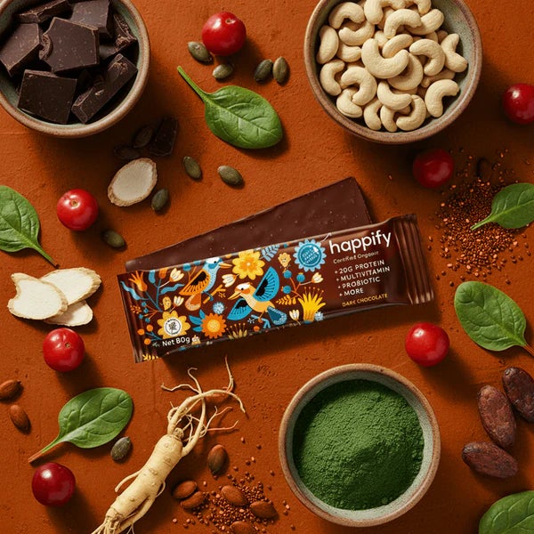 オーストラリアで人気急上昇中！新たな栄養のかたちを提案！認証オーガニックのプロテインバー「Happify Bar」日本上陸！２０２６年3月発売開始!