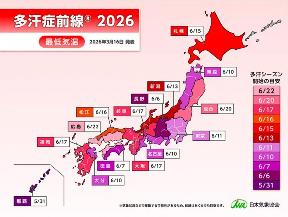 「多汗症前線®2026」を発表