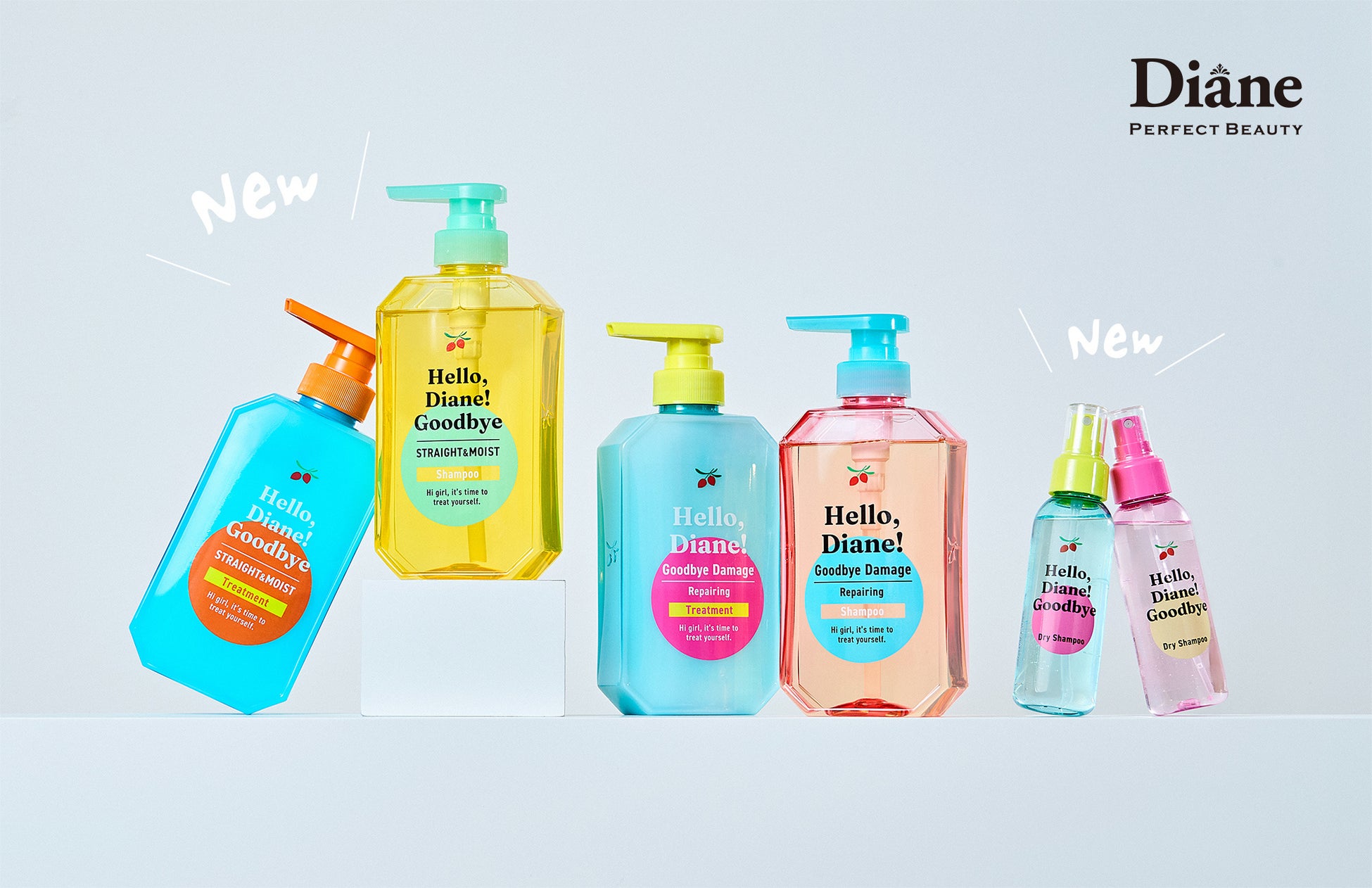 『Hello, Diane! Goodbye』から「ストレート＆モイスト」シリーズが誕生 瞬間リフレッシュを叶える「ドライシャンプー」2種も同時発売