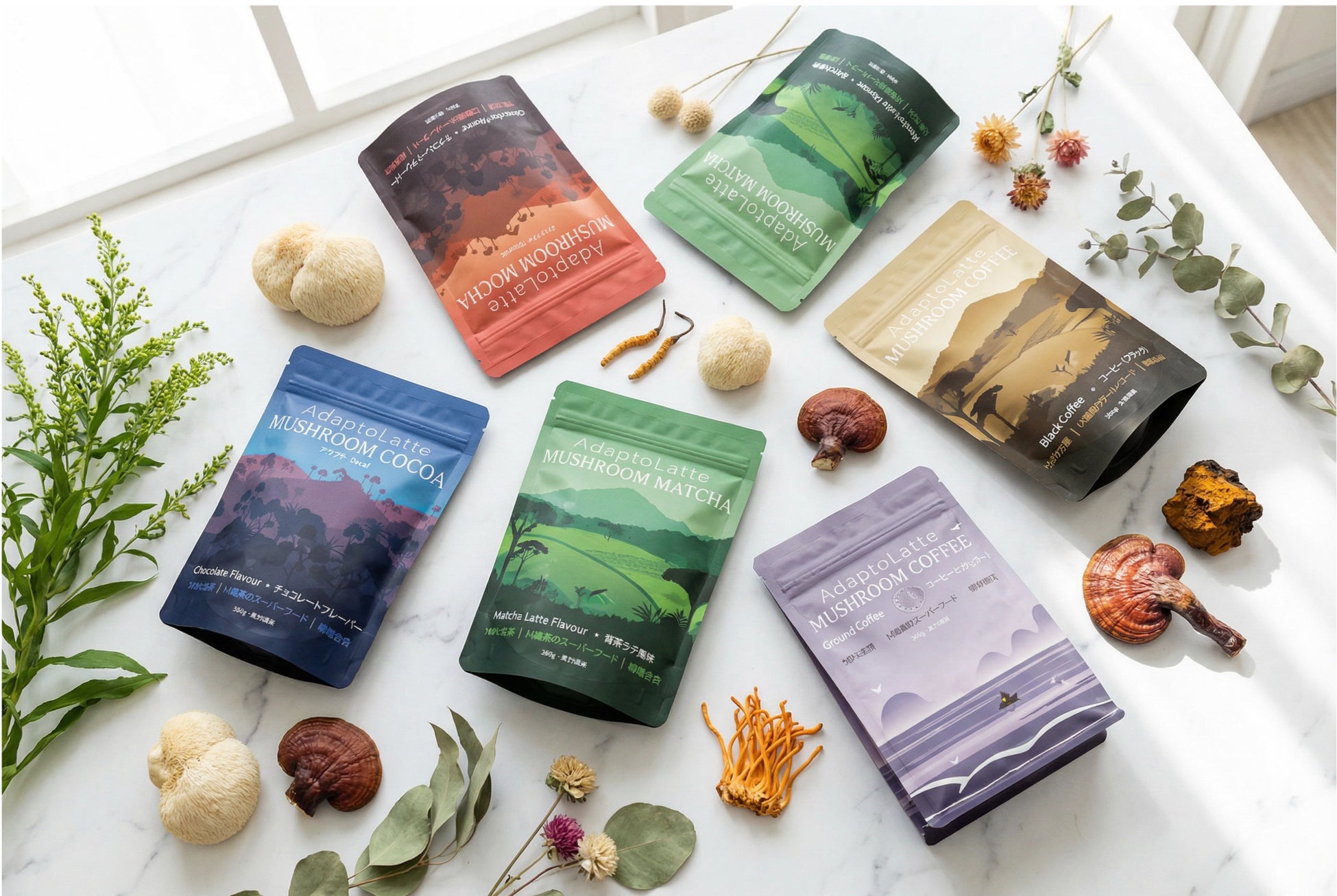 MUSHROOM COFFEE（マッシュルームコーヒー）ブランド「アダプトラテ」、累計2万人が購入！ フレーバーを自由に組み合わせできる定期購入を開始