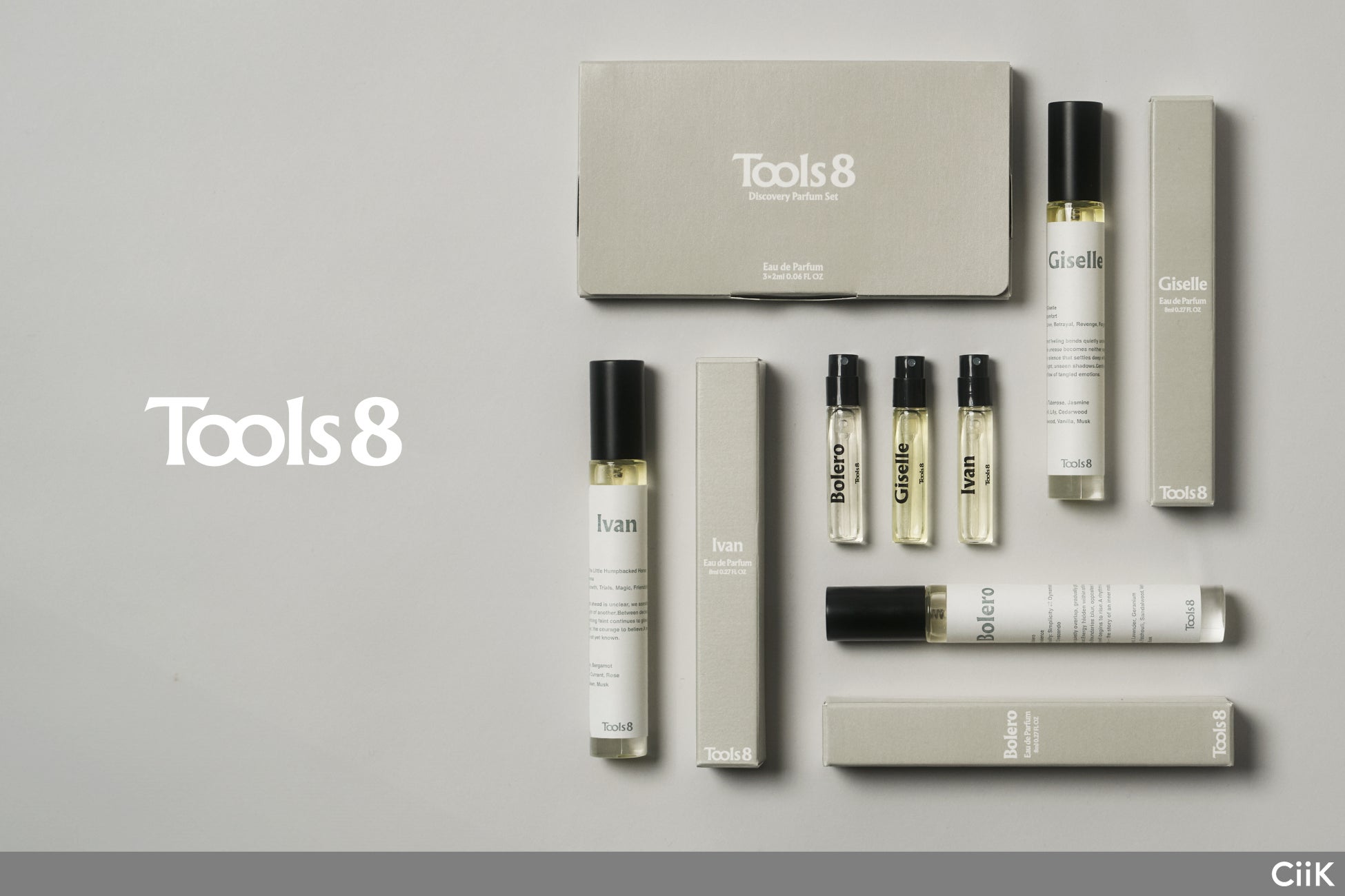 フレグランスブランド「Tools8」、六本木 蔦屋書店POPUP開催に合わせ、8mLミニサイズとディスカバリーセットを先行発売