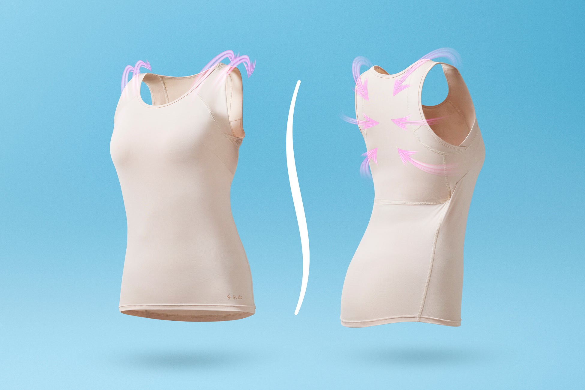 一枚でここちよく、着るだけで美姿勢つづく　Style BX Innerwear タンクトップ（カップ付き） 4月10日発売開始