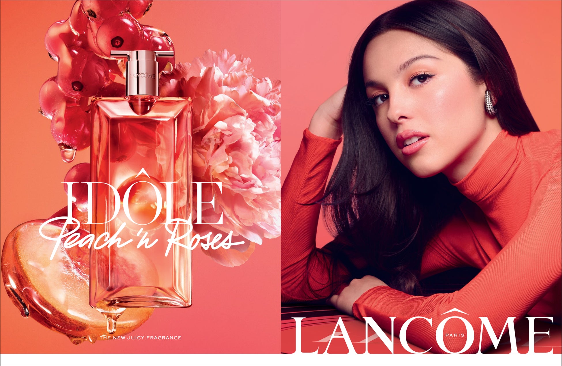 【ランコム】アイコンフレグランス「イドル」から、大胆なジューシーピーチの香りが登場。オリヴィア・ロドリゴの新ビジュアルとともに。2026年4月24日(金)全国発売
