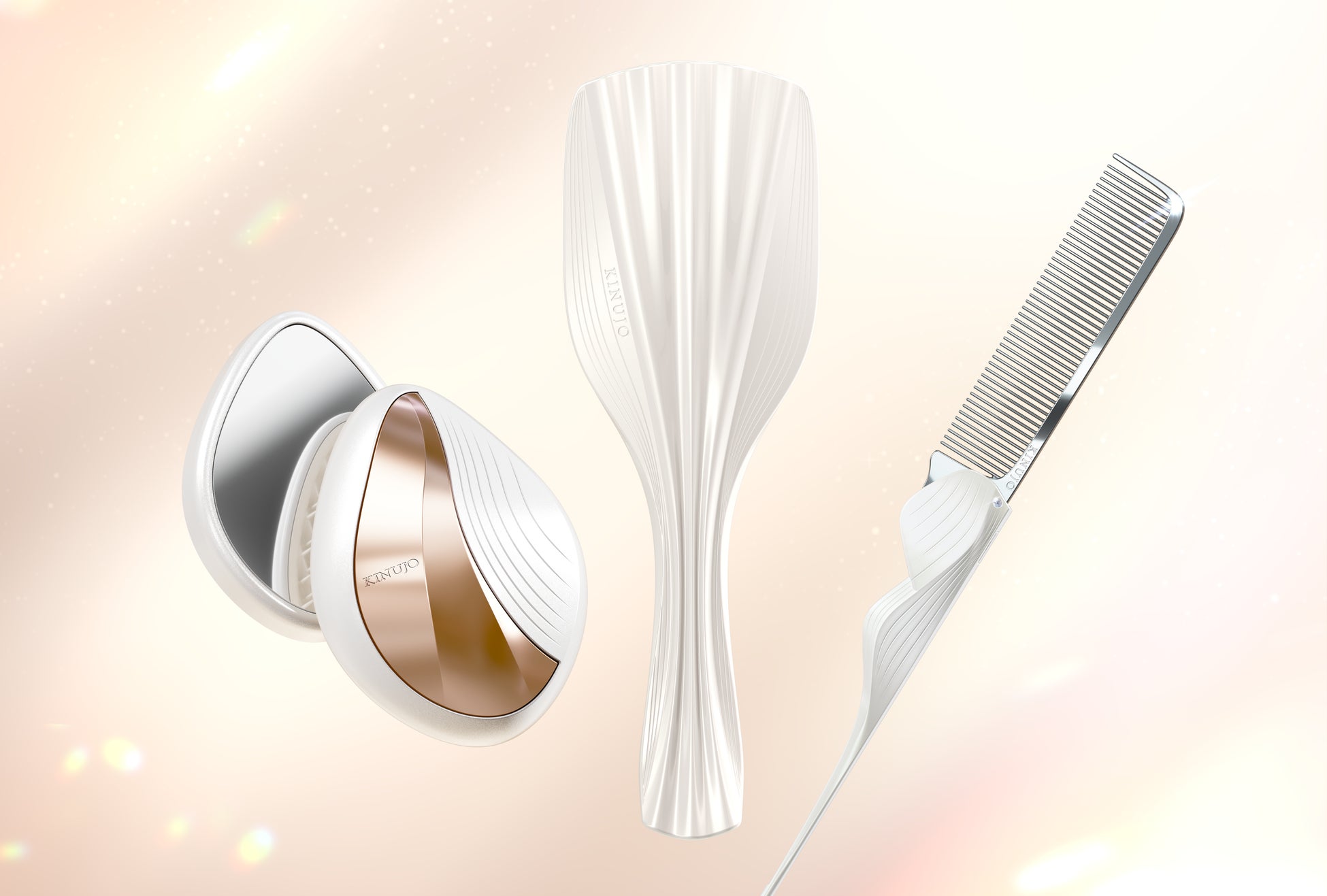 新生活シーズンに向けて、髪も整う新習慣を提案　シルクのような艶やかな髪が叶うKINUJO初のブラシシリーズ「Silky brush Series」誕生
