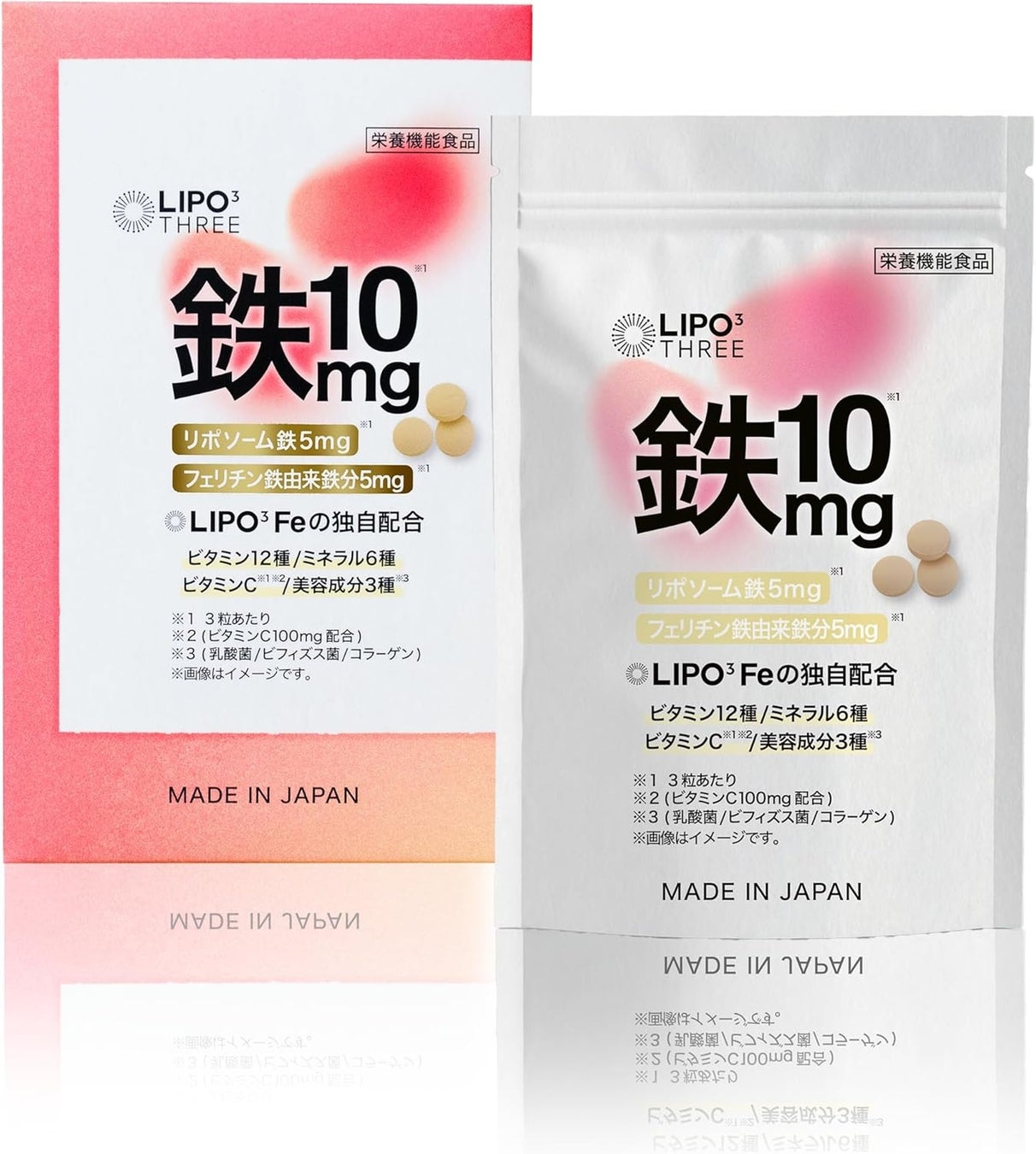 「摂って終わり」の鉄分サプリに終止符を。次世代鉄分サプリ「LIPO³ Fe」、3月27日よりAmazonにて新発売