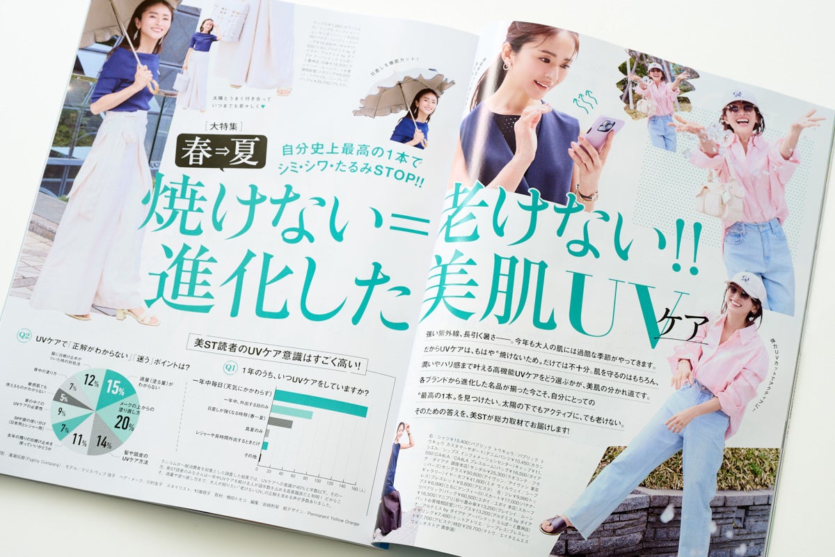 【美ST】「UVケア」の最新事情を281名に調査！「うっかり日焼け」するパーツは!?