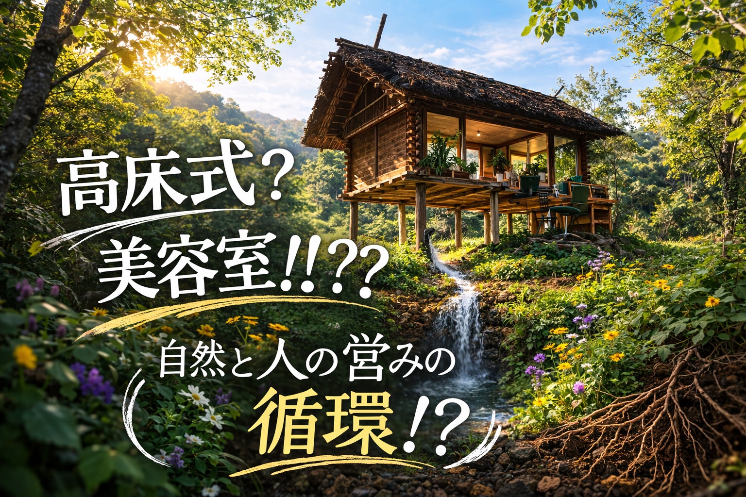 水の行き先を体験できる「高床式美容室」プロジェクト、クラウドファンディング開始