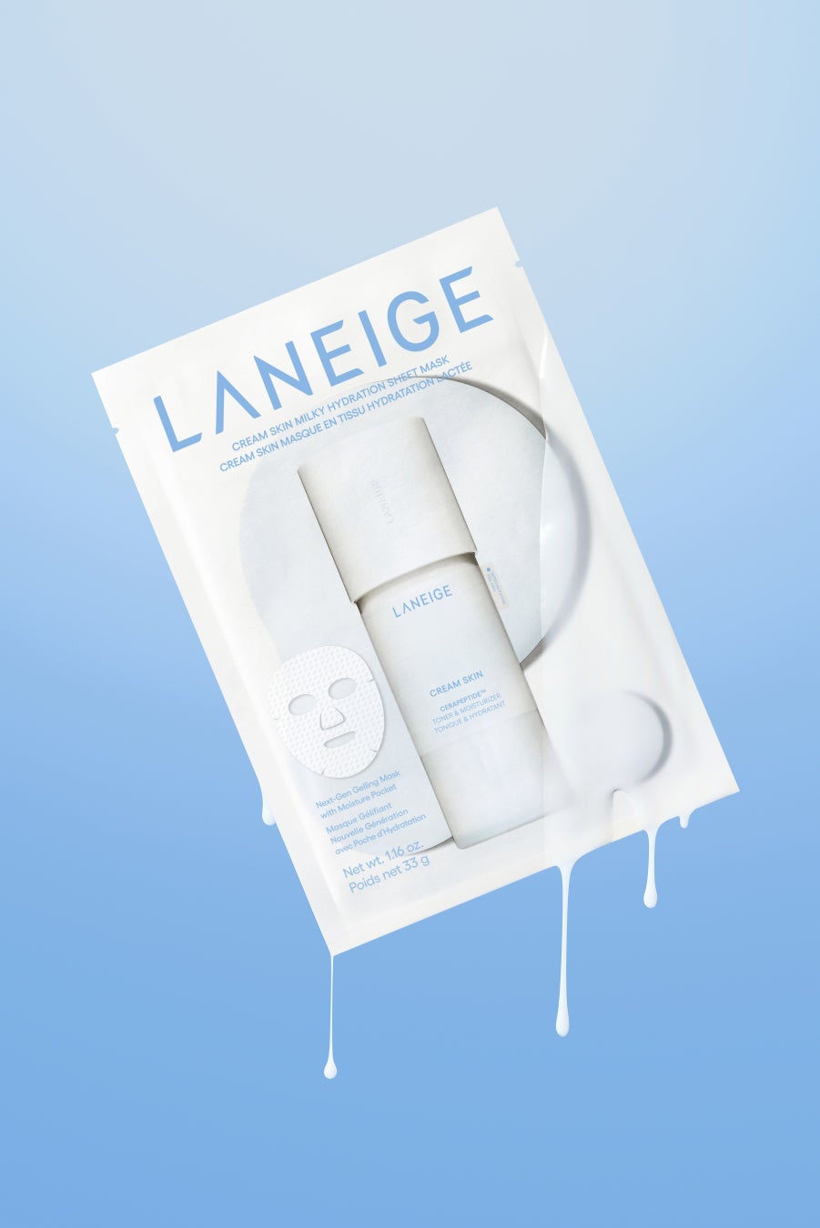 [LANEIGE] 待望の日本ローンチ！「クリームスキンローション」の5倍*¹のセラペプチド™*²を配合した＃ふわたぷシートマスク が5月28日（木）よりQoo10先行発売開始！