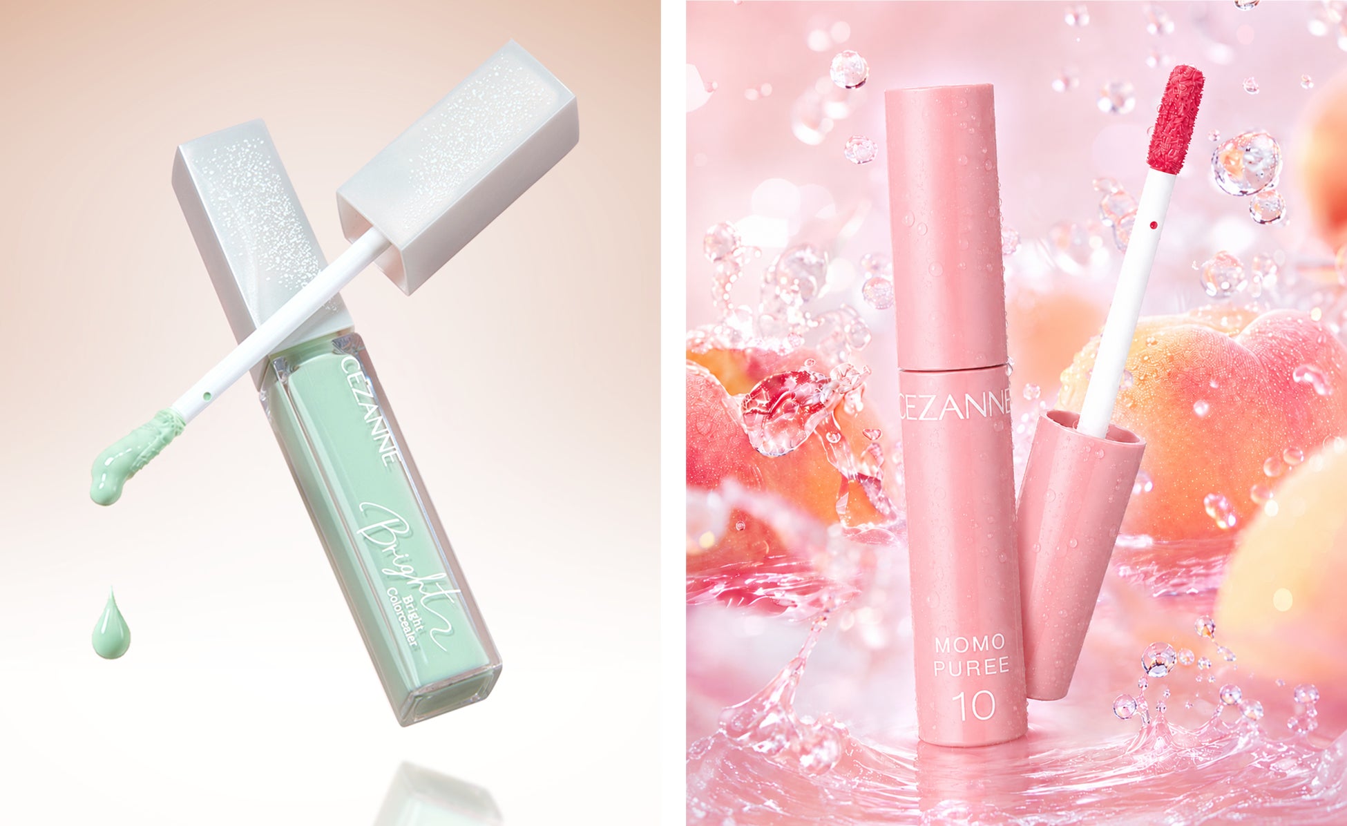 美容液コンシーラーから赤みをカバーするグリーン & 濡れツヤ膜続くティントリップから多幸感あふれるミルキーコーラルが新登場