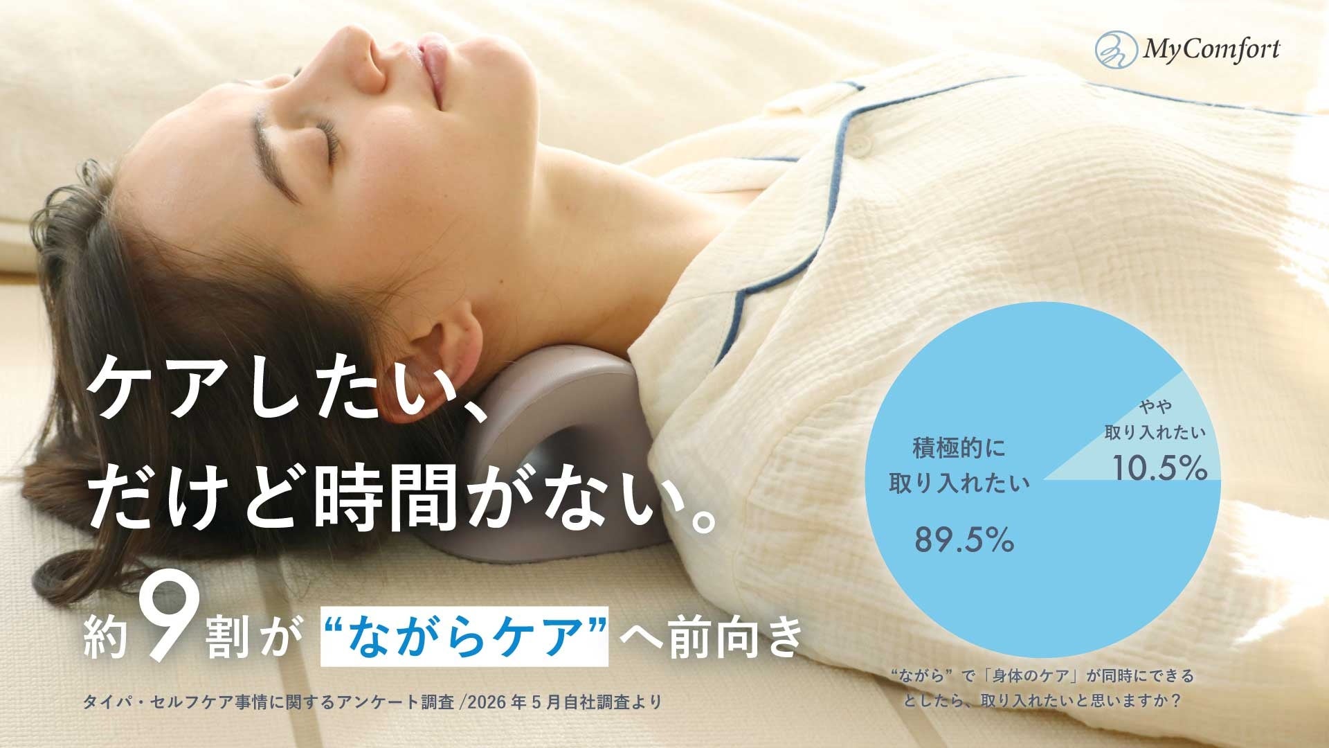 リラックス中も7割がスマホ操作。首・肩・目の不調を抱える現代人に広がる“ながらセルフケア”需要