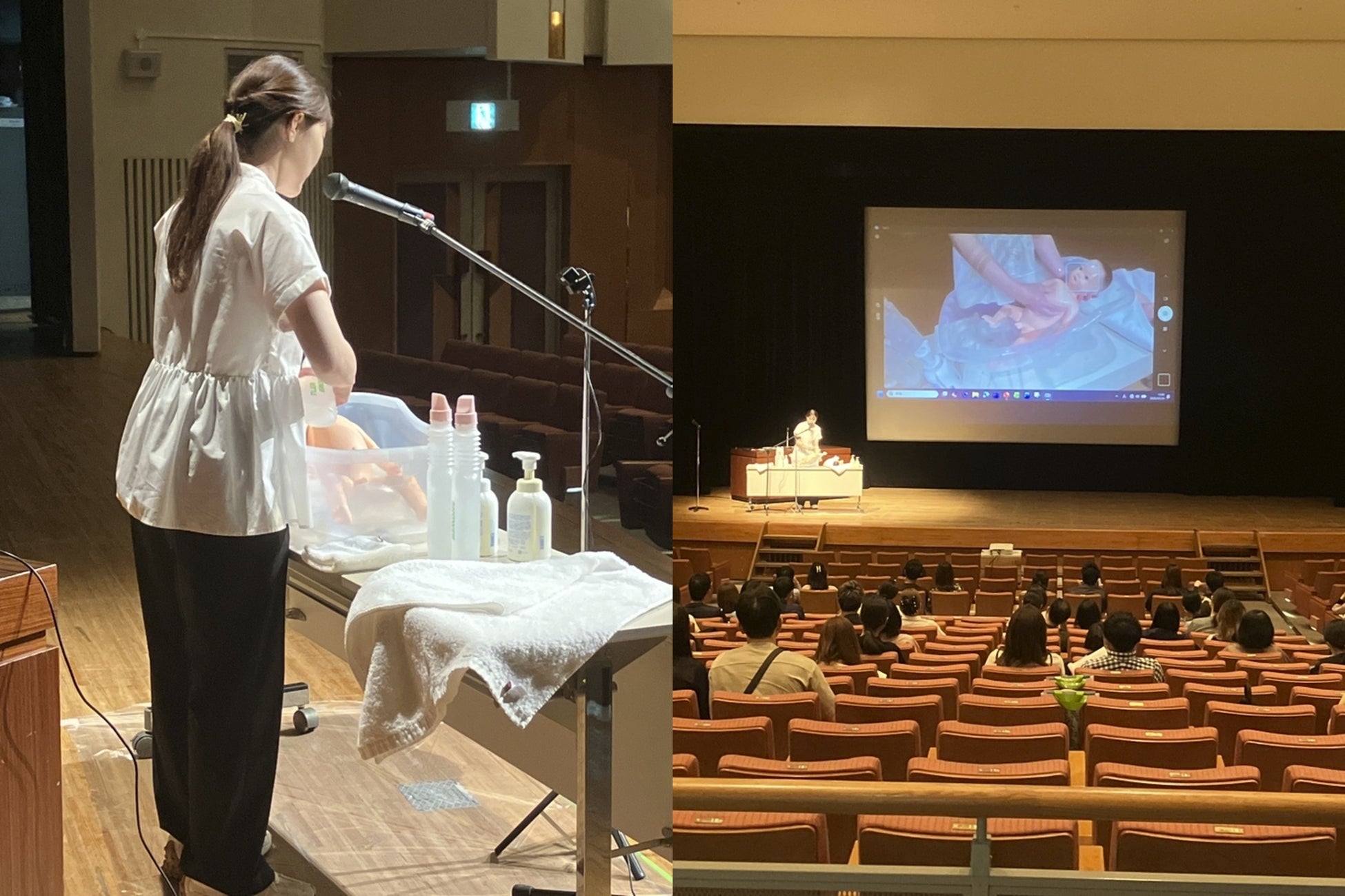 プレママ・プレパパのためのマタニティ教室 ハロー赤ちゃん！(大阪会場)にて、株式会社ナチュラルサイエンスが沐浴実演や「ママ＆キッズ 親子のスキンケア」について登壇
