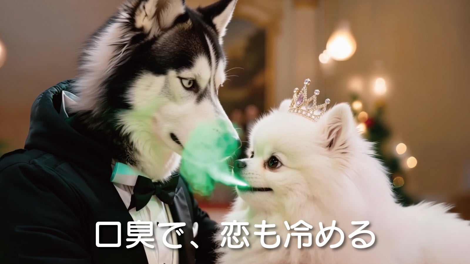 王子様が倒れた理由は、お姫様の口臭──啓発MV『食べたなら、歯磨き革命』Vol.9「口臭で恋も冷める!ポメラニアン」編公開