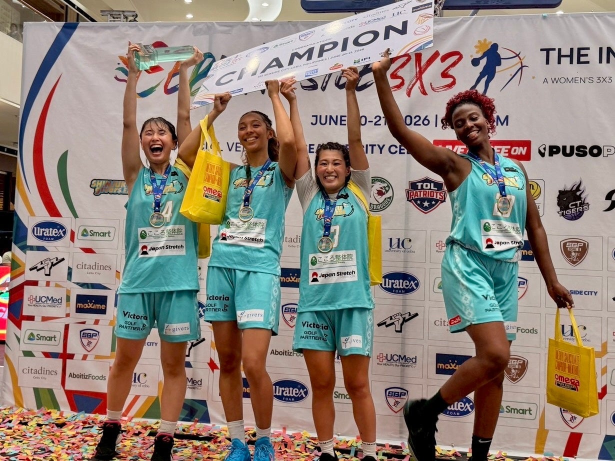 女子3人制バスケ「新宿givers」がフィリピン・セブの初開催大会「Cebu Hustle 3X3」で初代王者に、決勝は強豪相手に21-8