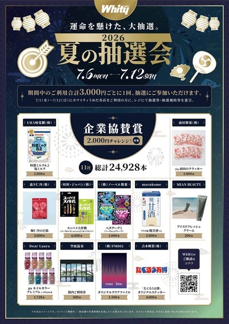 Whityうめだ「2026夏の抽選会」で 梅仁丹のど飴が当たるチャンス！