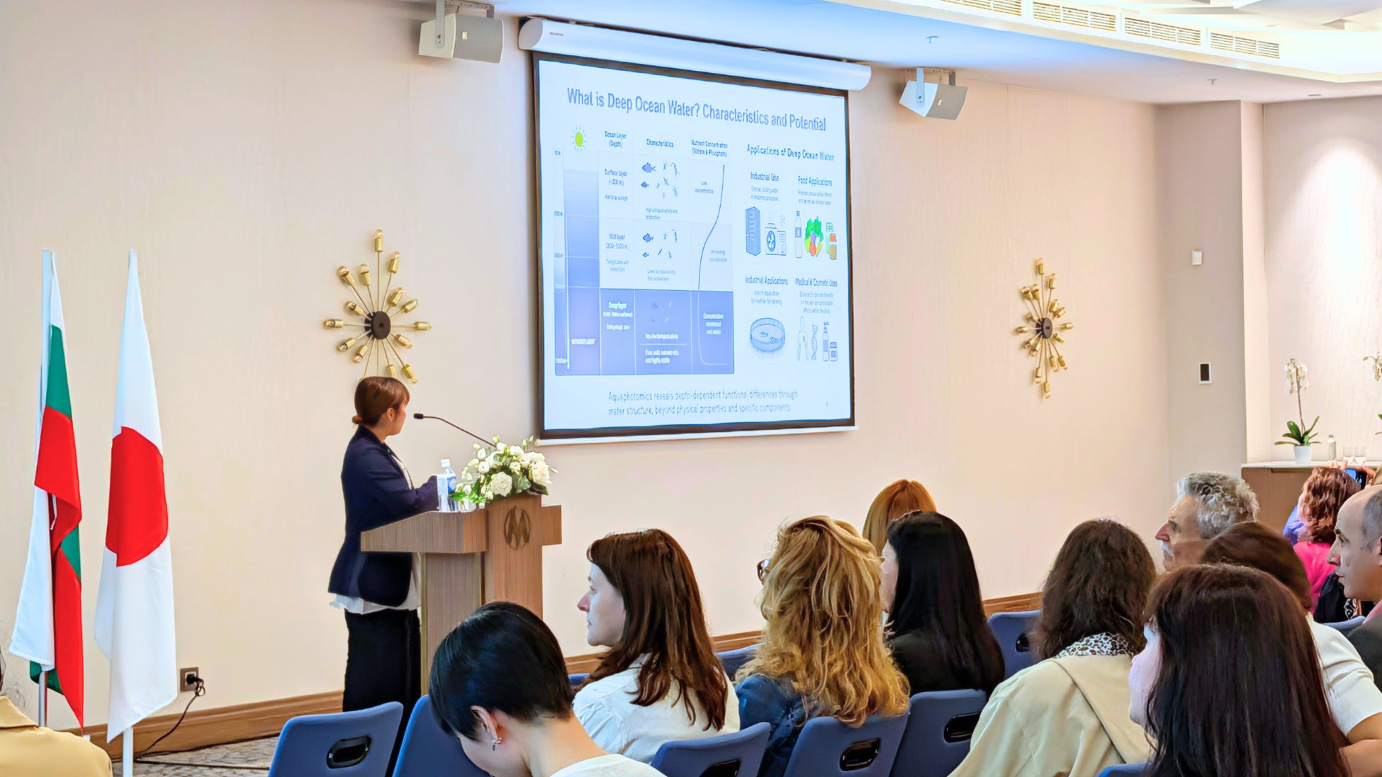 Bulgarian-Japanese Symposium”Aquaphotomics-Health and Beauty”にて、ドクターリセラが「海洋深層水と皮膚水分ネットワーク」に関する研究を発表