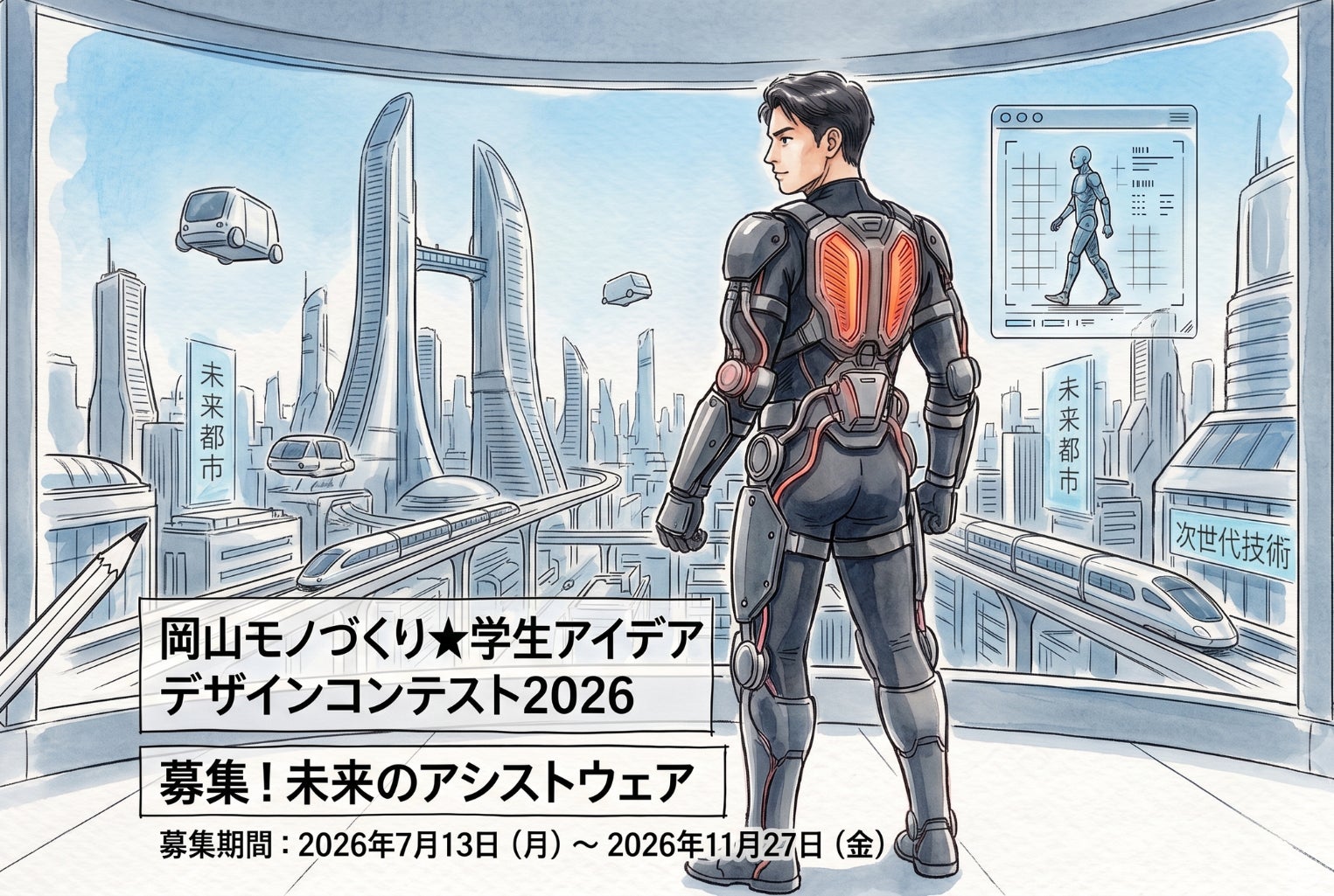 未来の自分を助ける服！？2032年の働く現場を快適にするアシストウェアのアイデアを大募集！