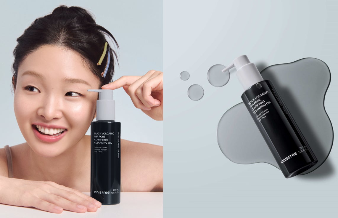 【INNISFREE】”毛穴掃除”で人気のクレイマスクから、メイクも毛穴汚れもW吸着する『ブラックヴォルカニック ポア クレンジングオイル』新登場 ～8月1日(土)よりオンライン発売～