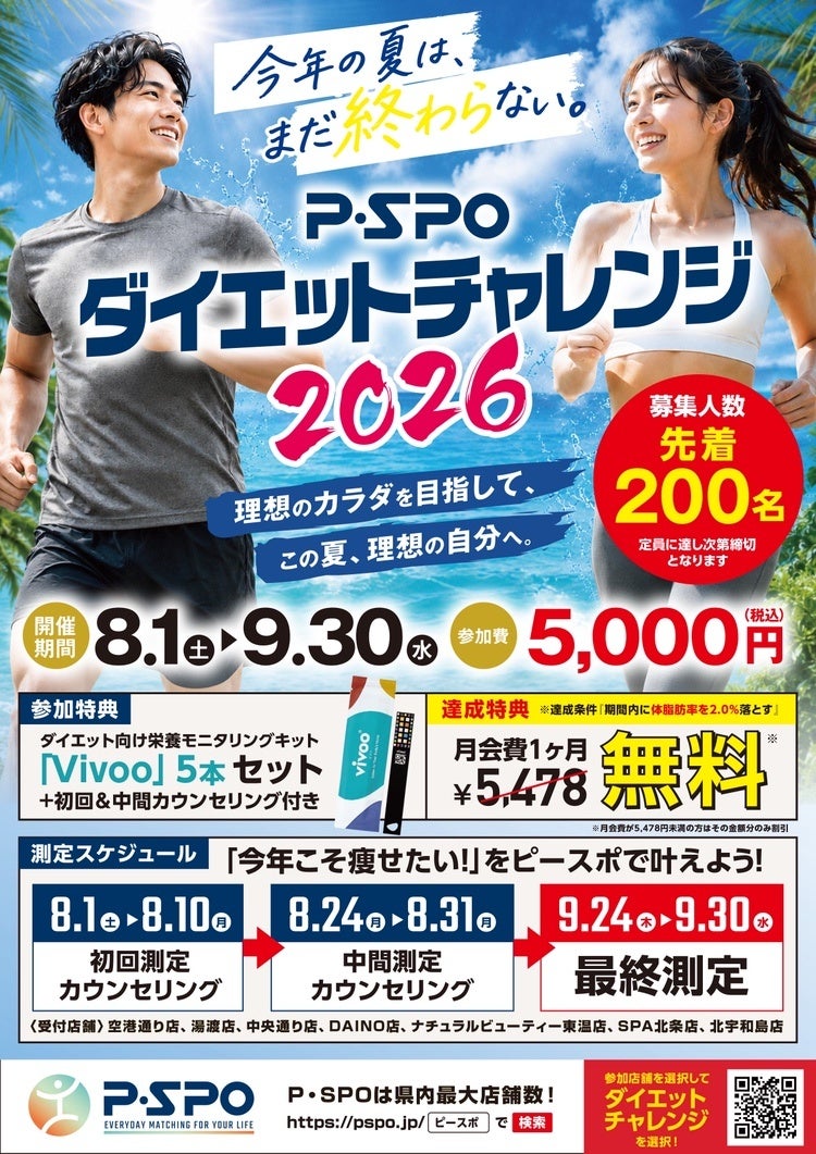 【愛媛・松山】P・SPO、ダイエットチャレンジ2026を開催