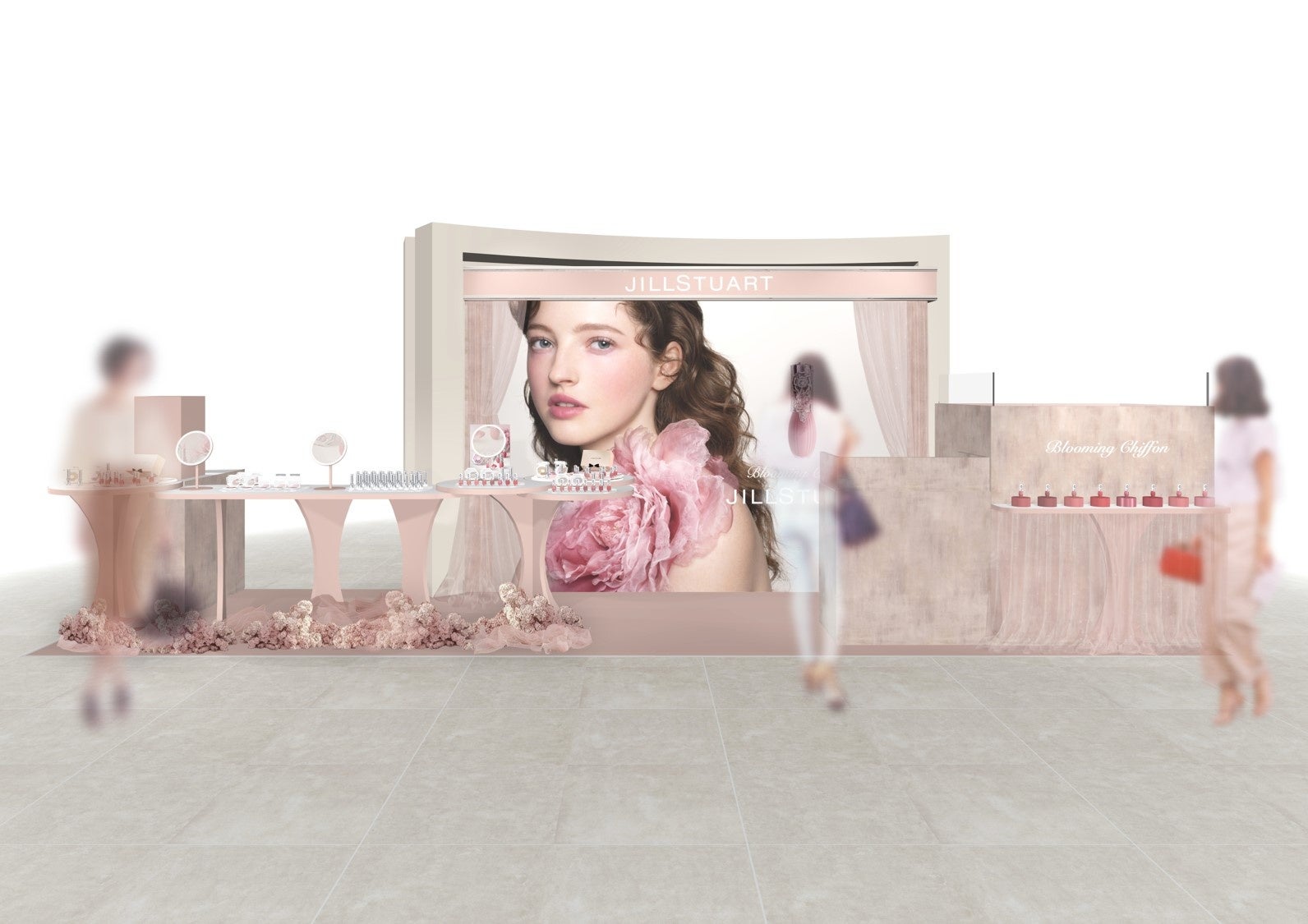 【ジルスチュアート　ビューティ】　　　　　　　　　　　　　　　フォールコレクション❝Blooming Chiffon❞をコンセプトにした先行販売POP UP イベントを全国三都市にて開催。