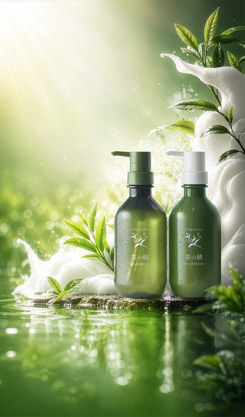 アリナミン製薬グループの【ゆうか】から待望のお茶ヘアケアが完成！「茶澄 茶の精シャンプー＆トリートメント」2026年8月20日に販売スタート！