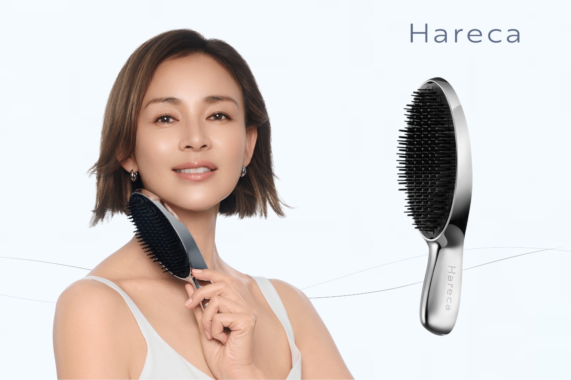 モデルのＳＨＩＨＯさん監修　「Ｈａｒｅｃａ　インバスブラシ」新登場　～ヘアケアメーカーが届ける独自構造で頭皮＆髪のＷケア～