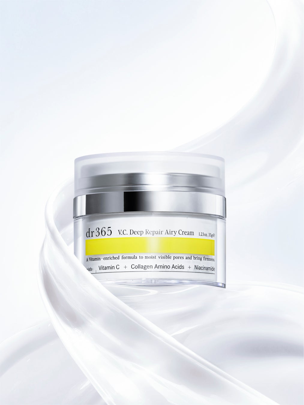 皮膚の専門家が監修する【dr365】より、ベスコス複数受賞・一時完売の「毛穴再整*1クリーム」から、待望のエアリータイプ誕生。湿度変化まで見据えた「V.C. ディープリペア エアリークリーム」