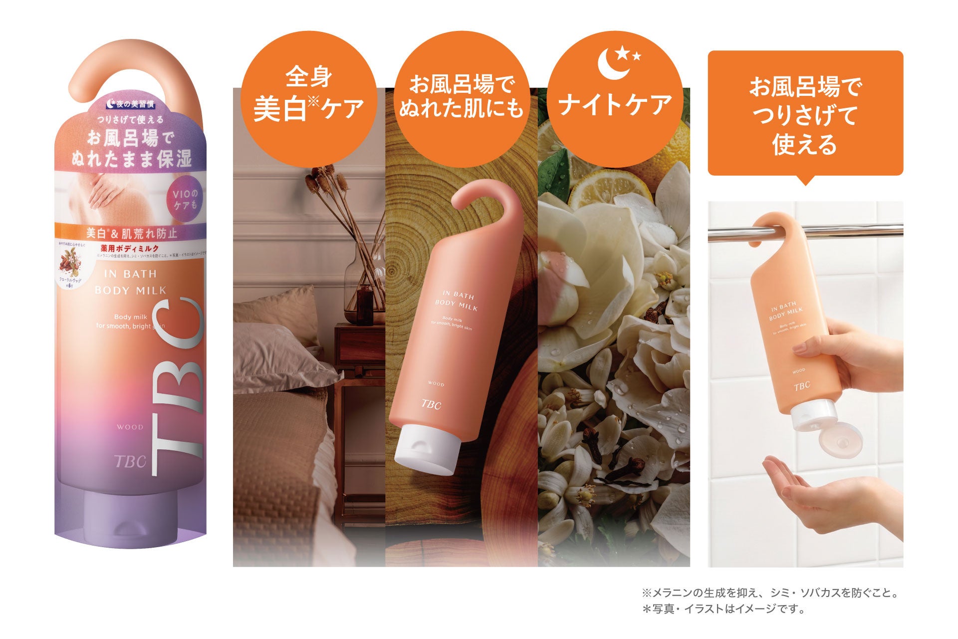 【全身美白※×ナイトケア】薬用インバスボディミルクから、夜のやすらぎに着目した「ウッド」の香りが新登場!