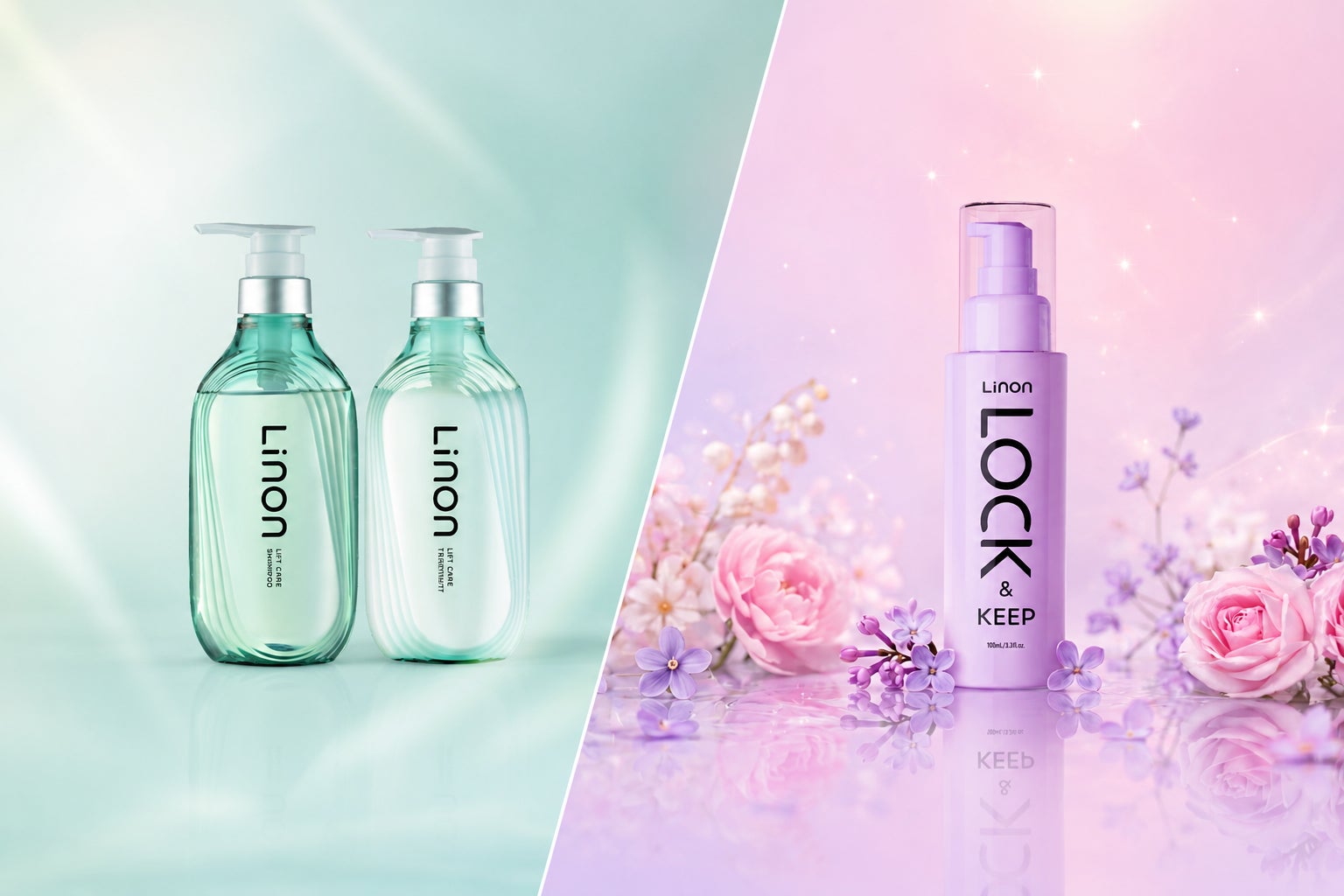 ヘアケアブランド「Linon」から2つの新商品を同時発売！“しなやか柔髪”へ導く「リフトケアシャンプー/トリートメント」、リノン ロックオイルから季節限定の香り「ピュアフローラル」が登場！