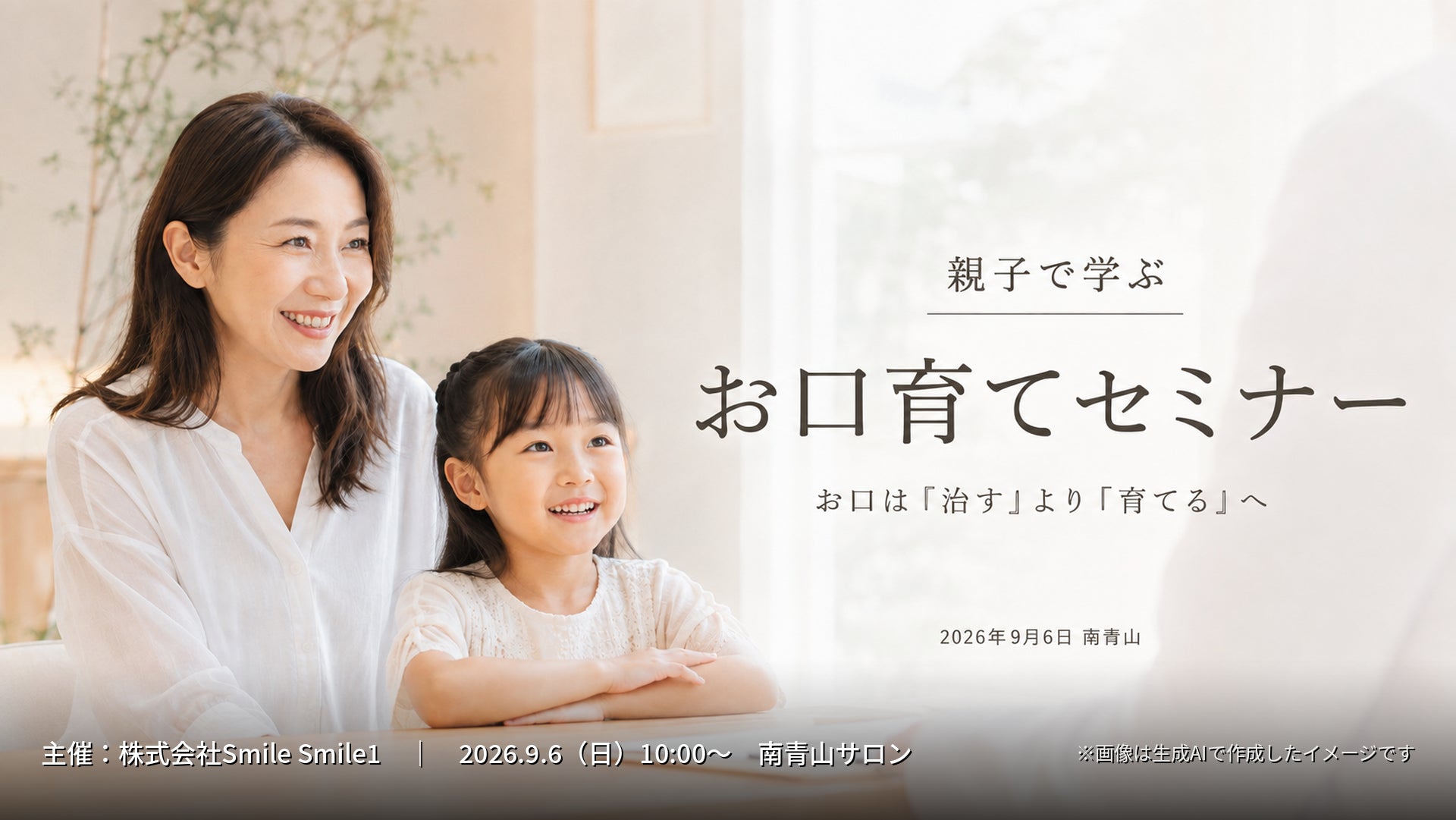 「歯を“治す”より、お口を“育てる”。」矯正歯科医・三上康代が親子の「お口育て」セミナーを9/6南青山で開催