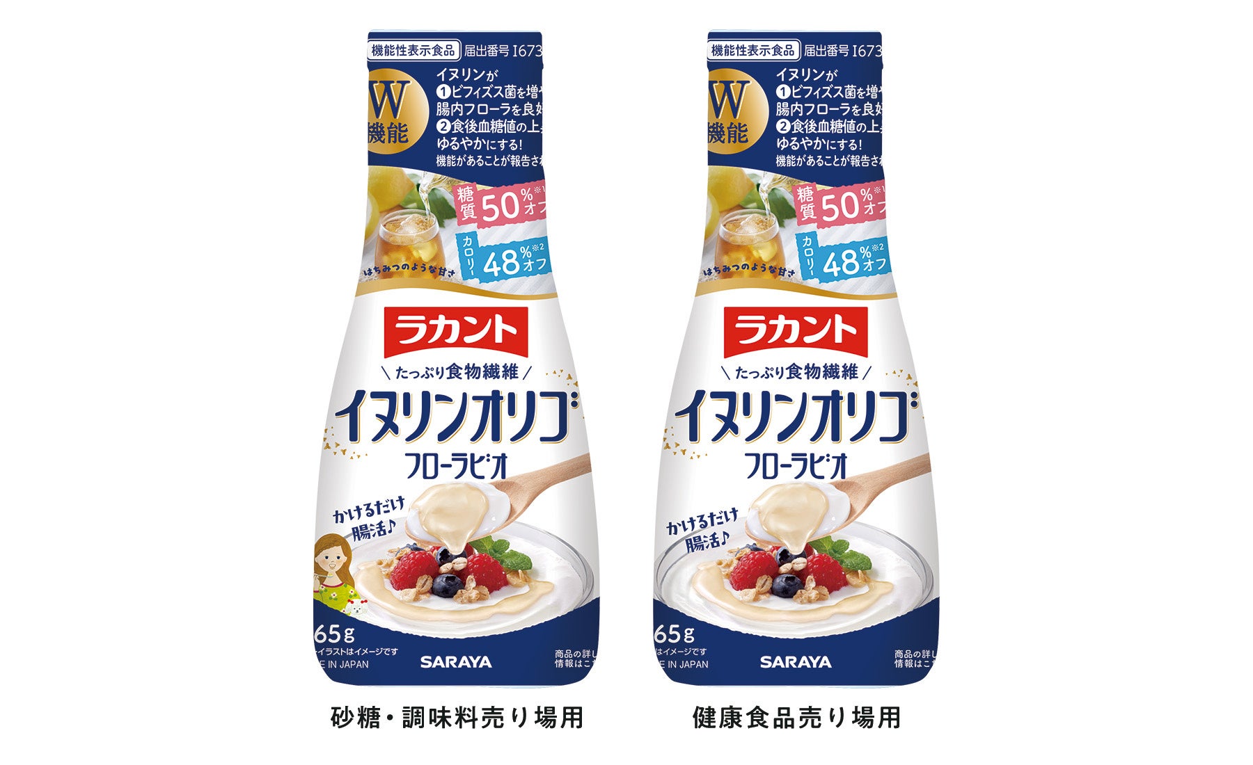 “整腸・食後血糖上昇抑制″W機能の食物繊維(イヌリン)を配合した 「ラカント フローラビオ」パッケージリニューアル