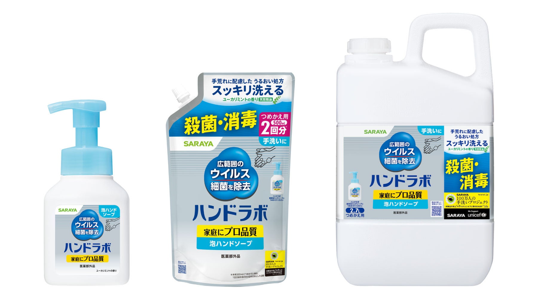 天然精油100％のユーカリミントの香り。たくさん洗う手にもやさしいうるおい処方「ハンドラボ 泡ハンドソープ」リニューアル発売