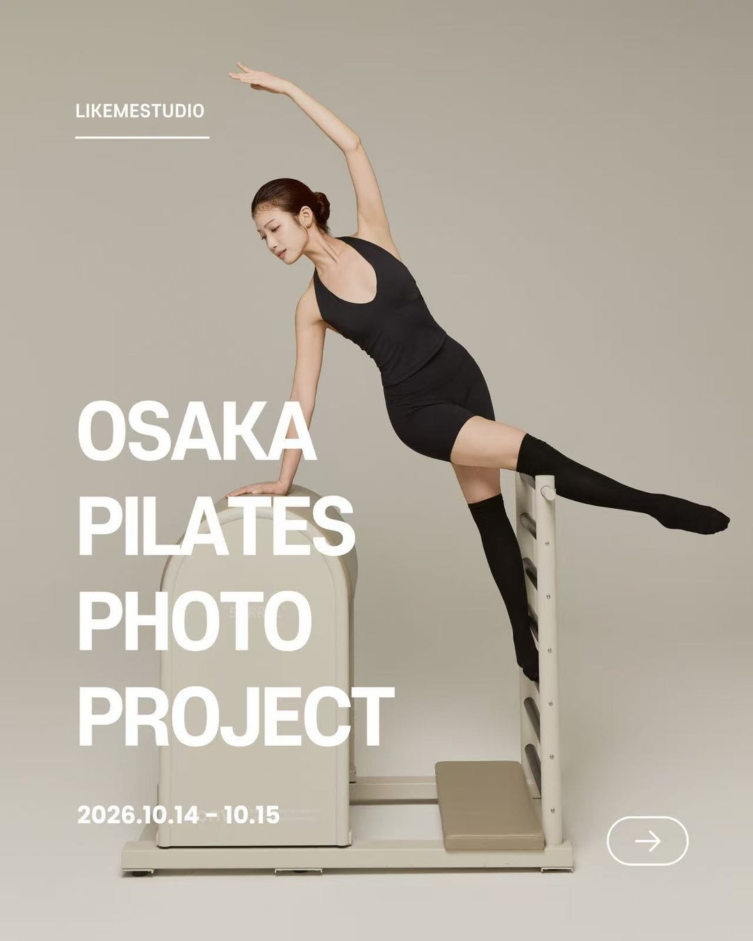 韓国で人気の撮影チーム「LIKEME STUDIO」が大阪へ。JUNO PILATESショールームにて、2026年10月14日・15日2日間限定のプロフィール撮影会を開催