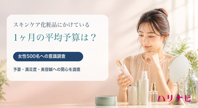 スキンケア化粧品にかけている1ヶ月の平均予算は？
