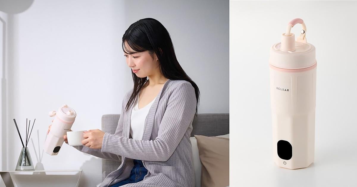 いつでも、どこでも、手軽に白湯習慣！外出先で、1人分(約400ml)のお湯を手軽に沸かせるボトル型ポータブルケトルを新発売