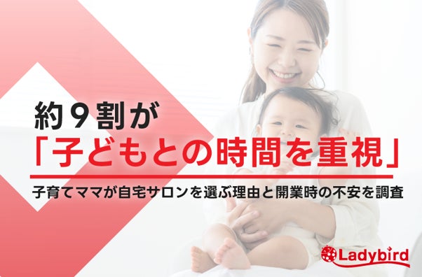 約9割が「子どもとの時間を重視したい」と回答！ 子育てママが自宅サロン開業を選ぶ理由と不安の実態を徹底調査