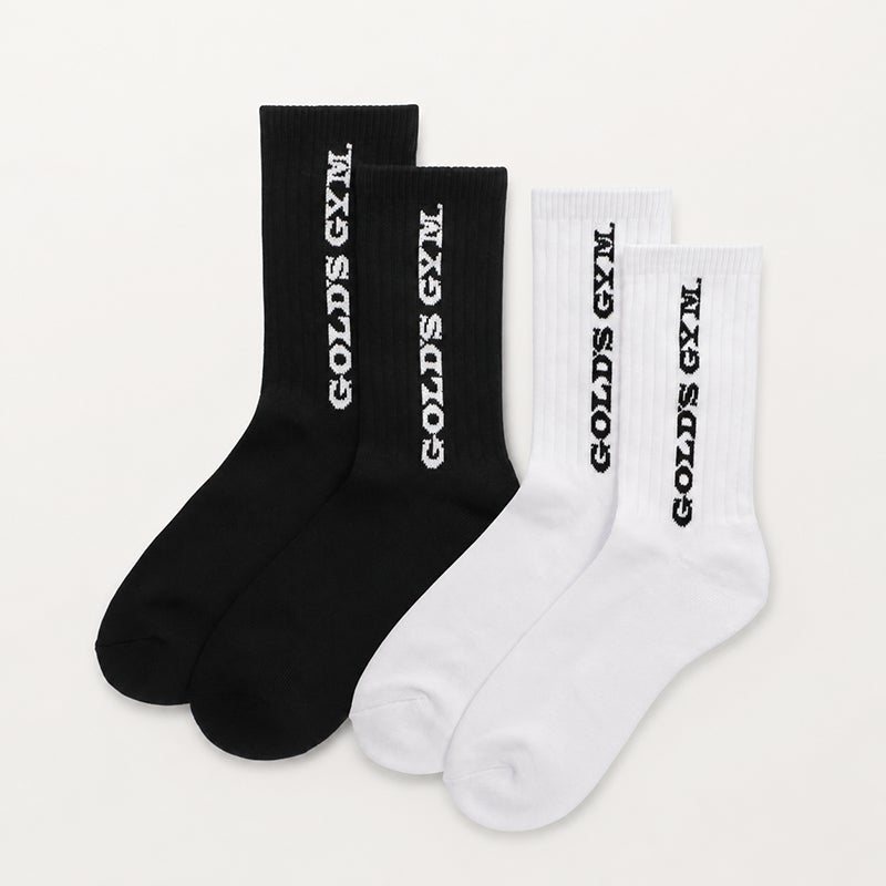 ゴールドジムのラインロゴを足元に。クルー丈ソックスが2色展開で9月15日発売